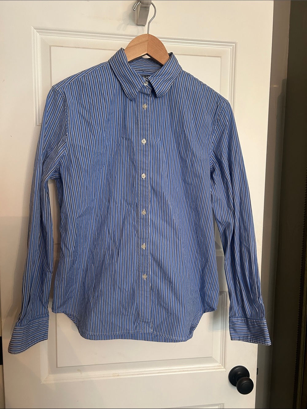 Lauren Ralph Lauren Blue Striped Button Up